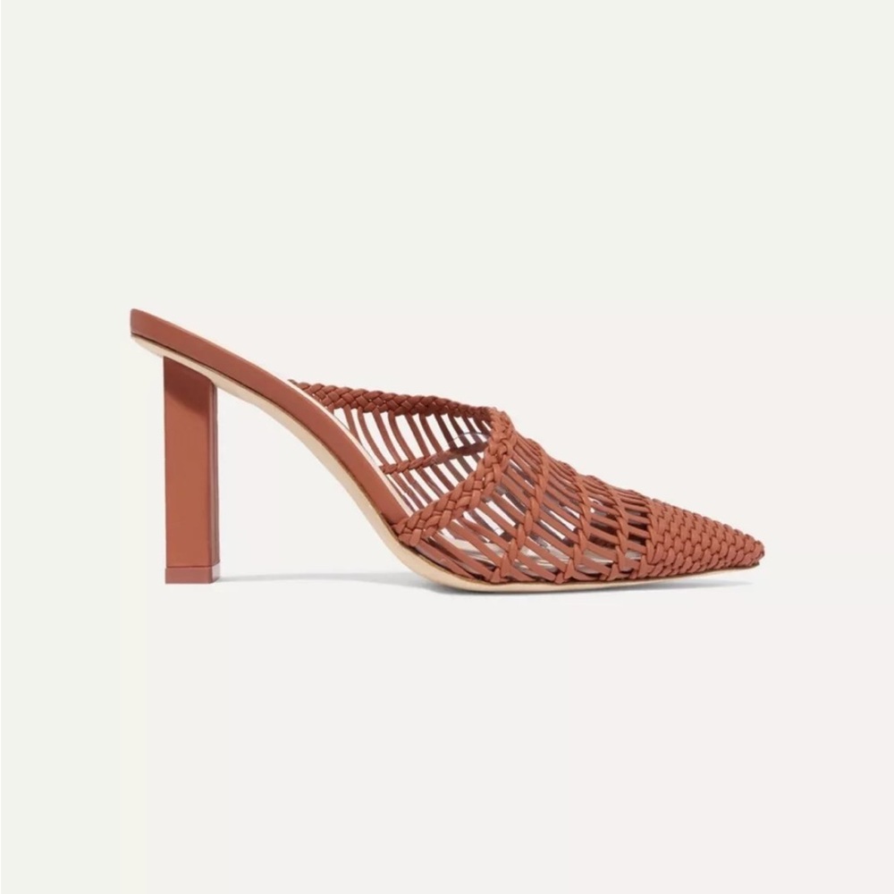 NWOT Cult Gaia Raya Woven Leather Mules